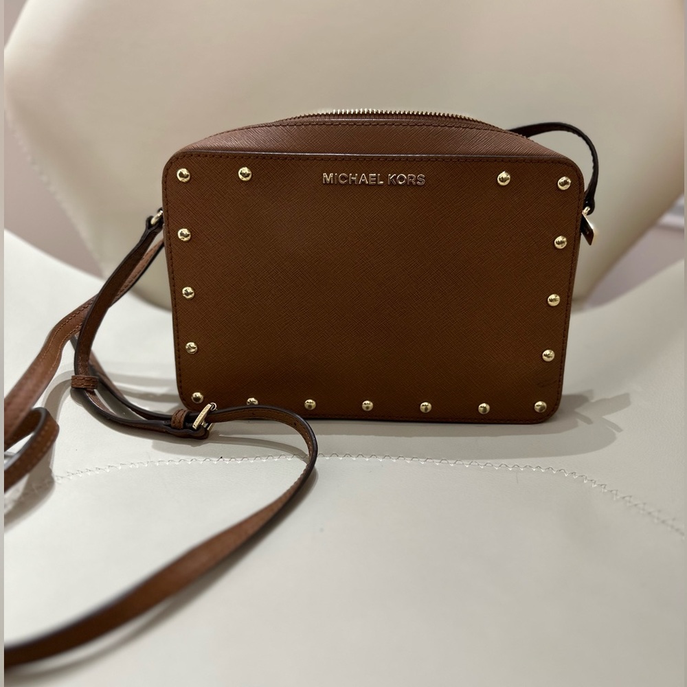 COPY - Brown Leather Michael Kors Crossbody Bag
